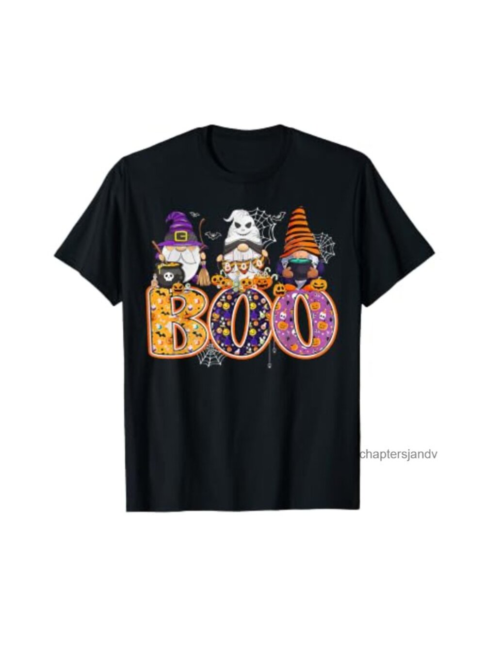 Halloween Gnome T-Shirt Short Sleeve Cotton Casual Top